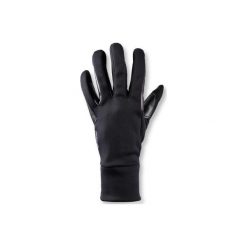 Rękawiczki jeździeckie 100 Warm damskie. Czarne rękawiczki damskie FOUGANZA, bez wzorów, z materiału. Za 54.99 zł.