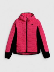 4F Kurtka trekkingowa z wypełnieniem Primaloft Silver damska - różowa XL. Czerwone kurtki damskie 4f, na lato, l, bez wzorów, z materiału, bez kaptura. Za 399.99 zł.