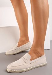 Beżowe Mokasyny z Imitacji Zamszu z Plecionką Wokół Podeszwy Lieanna. Brązowe mokasyny damskie Born2be, klasyczne. Za 44.99 zł.