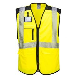 Kamizelka Odblaskowa Męska PW3. Czarne bluzy męskie Portwest, m, bez wzorów, bez kaptura. Za 110.99 zł.