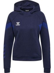 Sweatshirt bluza z kapturem dla kobiet Hummel Travel. Niebieskie bluzy damskie Hummel, na wiosnę, l, bez wzorów, z bawełny, z kapturem. Za 237.60 zł.