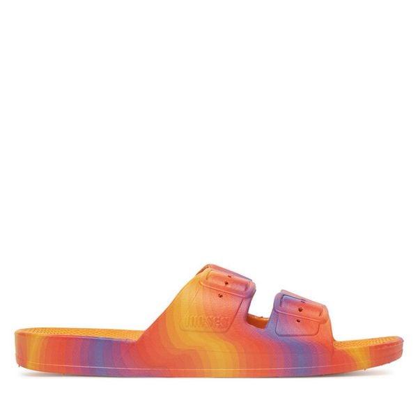 Klapki Freedom Moses. Brązowe klapki damskie Freedom moses, bez wzorów, bez obcasa. Za 139.99 zł.