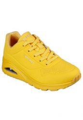 Buty do chodzenia damskie Skechers Uno-Stand on Air. Żółte obuwie sportowe damskie Skechers, bez wzorów, z materiału, trekkingowe. Za 289.00 zł.