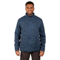Męska Bluza Polarowa Ampney Marl. Niebieskie bluzy męskie Trespass, na zimę, m, bez wzorów, z materiału, bez kaptura. Za 149.99 zł.