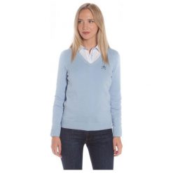 Polo Club C.H..A Sweter Damski Xl Jasnoniebieski. Szare swetry damskie Polo Club C.H..A, dekolt w kształcie v. W wyprzedaży za 239.00 zł.