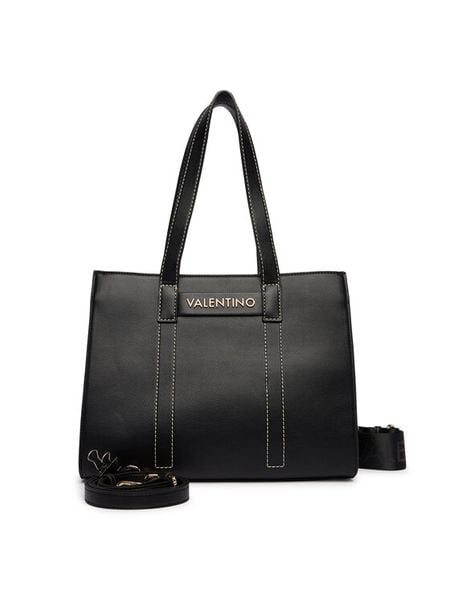 Valentino Torebka Aury Re VBS9OB01 Czarny. Czarne torebki do ręki damskie Valentino, bez wzorów, ze skóry, bez dodatków. Za 440.99 zł.