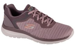 Buty do chodzenia damskie Skechers Dynamight 20FALLFO. Fioletowe obuwie sportowe damskie Skechers, bez wzorów, z dzianiny, na fitness i siłownię. Za 189.99 zł.