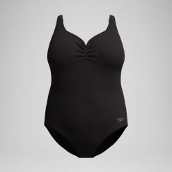 Strój kąpielowy jednoczęściowy damski na basen Speedo Aquanite. Czarne kostiumy jednoczęściowe damskie Speedo, s, bez wzorów, z materiału, na fitness i siłownię. Za 279.80 zł.