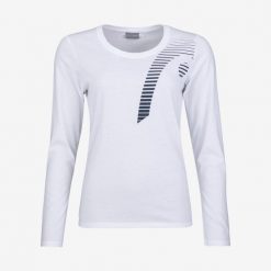 Koszulka z długim rękawem damska Club 21 LINDA LS. Białe bluzy sportowe damskie Head, xl, bez wzorów, z bawełny, bez kaptura, tenisowe. W wyprzedaży za 126.00 zł.