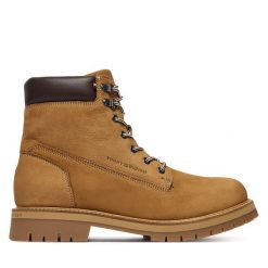 Trapery Tommy Hilfiger. Brązowe śniegowce i trapery męskie Tommy Hilfiger, bez zapięcia. Za 719.99 zł.