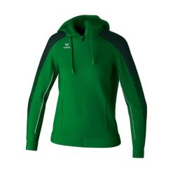 Damska bluza dresowa z kapturem Erima Evo Star. Zielone bluzy damskie Erima, bez wzorów, z dresówki, z kapturem. Za 261.50 zł.