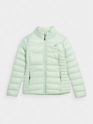 4F Kurtka zimowa 4FJAW23TDJAF219 Zielony Regular Fit. Zielone buty zimowe dziewczęce 4f, na zimę, bez wzorów, z syntetyku, bez kaptura. Za 129.99 zł.