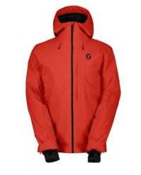 Kurtka narciarska męska SCOTT Ultimate Dryo 10. Czerwone kurtki snowboardowe męskie Scott, l, bez wzorów, z materiału, bez kaptura, narciarskie. Za 899.99 zł.