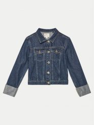 Guess Kurtka jeansowa J5RL03 D5D90 Granatowy Regular Fit. Niebieskie kurtki i płaszcze dla dziewczynek Guess, z aplikacjami, z bawełny, bez kaptura. Za 212.00 zł.