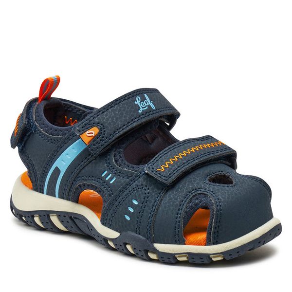 Sandały Leaf. Niebieskie sandały chłopięce Leaf, bez zapięcia. Za 199.99 zł.