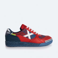 Buty piłkarskie MUNICH G-3 Indoor. Czerwone buty sportowe męskie munich, bez zapięcia, do piłki nożnej. Za 189.99 zł.