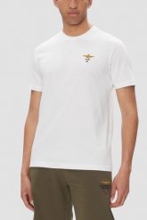 AERONAUTICA MILITARE Biały bawełniany męski t-shirt, Rozmiar XL. Białe t-shirty męskie Aeronautica Militare, l, bez wzorów, z bawełny, klasyczne, bez kołnierzyka. W wyprzedaży za 178.99 zł.