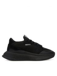 BOSS Sneakersy J53173 M Czarny. Czarne buty sportowe chłopięce Boss, bez wzorów, z materiału, bez zapięcia. Za 483.99 zł.