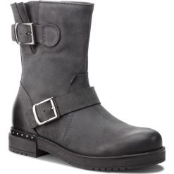 Botki EDEO - 3242-1006 Grafit. Szare kozaki damskie Edeo, z nubiku, bez obcasa, na obcasie. W wyprzedaży za 239.00 zł.