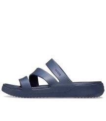 Klapki Crocs Getaway Strappy Z Klapkami Damskie. Niebieskie klapki damskie Crocs, bez wzorów, z materiału, bez obcasa. Za 199.99 zł.