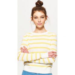 Sweter w paski - Żółty. Swetry damskie Cropp. W wyprzedaży za 29.99 zł.