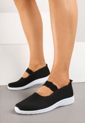 Czarne Wsuwane Tenisówki z Ozdobnym Paskiem i Perforacją Zelsedi. Czarne trampki i tenisówki damskie Born2be, bez wzorów, z jeansu, eleganckie, bez zapięcia. Za 44.99 zł.