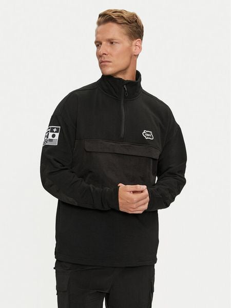 Colourwear Bluza Bloc Half Zip 7010253 Czarny Regular Fit. Czarne bluzy męskie Colourwear, m, bez wzorów, z bawełny, bez kaptura. Za 179.99 zł.