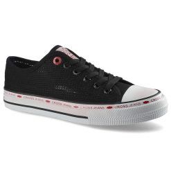 Czarne Trampki Cross Jeans Damskie Stylowe Półbuty. Czarne półbuty damskie Cross Jeans, bez wzorów, z jeansu, eleganckie, bez obcasa, na płaskiej podeszwie, bez zapięcia. Za 79.00 zł.