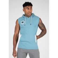 Oswego S Z kapturem Koszulka - Niebieski. Niebieskie buty sportowe męskie GORILLA WEAR, bez zapięcia, na fitness i siłownię. Za 212.00 zł.