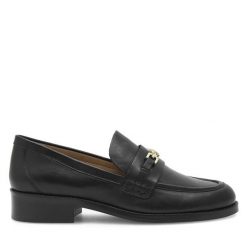Loafersy GINO ROSSI. Czarne mokasyny damskie Gino Rossi. Za 239.99 zł.