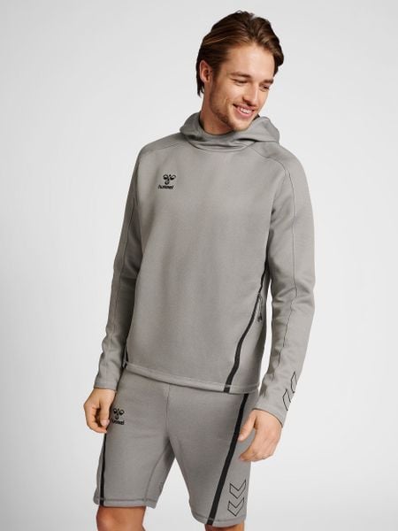 Bluza z kapturem Hummel Cima XK. Szare bluzy męskie Hummel, s, bez wzorów, z dresówki, z kapturem. Za 247.85 zł.