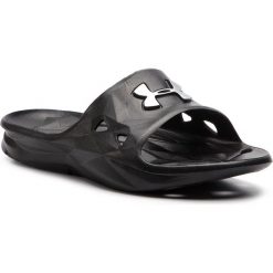 Klapki UNDER ARMOUR - Ua B Locker III Sl 1287326-001 Blk. Czarne klapki damskie marki Under Armour, z tworzywa sztucznego. Za 79.95 zł.