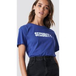 NA-KD T-shirt oversize Security - Blue. T-shirty damskie marki NA-KD. Za 40.95 zł.