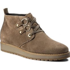 Botki TOMMY HILFIGER - Rita 1B FW0FW01530 Sand 102. Brązowe botki damskie Tommy Hilfiger, z materiału, bez obcasa. W wyprzedaży za 329.00 zł.