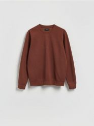 Bluza regular z bawełną - brązowy. Brązowe bluzy męskie Reserved, l, bez wzorów, z bawełny, bez kaptura. Za 119.99 zł.