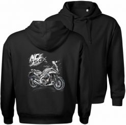 Bluza z kapturem motocyklowa z motocyklem na motor Honda NC 750 X męska czarna XXL. Czarne bluzy męskie Topslang, m, bez wzorów, z kapturem. Za 287.30 zł.