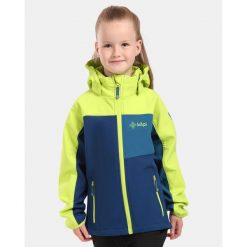 Chłopięca kurtka softshell Kilpi RAVIO-J. Niebieskie kurtki i płaszcze dla chłopców Kilpi, bez wzorów, z softshellu, sportowe, bez kaptura. Za 298.12 zł.