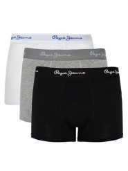 Pepe Jeans Bokserki "Isaac 3-Pack" | PMU10059 | Isaac | Mężczyzna | Czarny, Biały, Szary. Białe bokserki męskie Pepe Jeans, m, bez wzorów, z bawełny. W wyprzedaży za 119.00 zł.