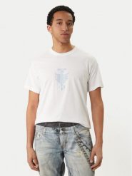 Versace Jeans Couture T-Shirt 80GAHT14 CJ00T Biały Regular Fit. Białe koszulki polo męskie Versace Jeans Couture, l, bez wzorów, z bawełny, bez ramiączek. Za 407.99 zł.