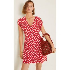 Mango - Sukienka Serena. Brązowe sukienki damskie Mango, l, bez wzorów, z tkaniny, casualowe, bez kołnierzyka, bez ramiączek. Za 119.90 zł.