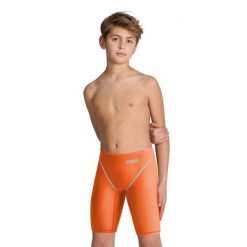 Spodenki startowe pływackie Arena Powerskin ST Next Jammer Junior Orange. Brązowe kąpielówki dla chłopców Arena, bez wzorów. Za 299.00 zł.