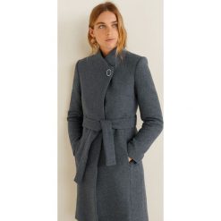 Mango - Płaszcz Tierra2. Szare płaszcze damskie Mango, w paski, z materiału. Za 549.90 zł.