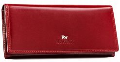 Portfel skórzany Rovicky RV-1680155-BCA czerwony. Czerwone portfele damskie ROVICKY, bez wzorów, ze skóry. Za 119.99 zł.