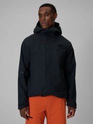 4F Kurtka trekkingowa membrana 10000 męska - czarna XXL. Czarne kurtki męskie 4f, l, bez wzorów, z materiału, bez kaptura. Za 399.99 zł.