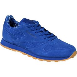 Buty do chodzenia dziewczęce, Reebok Classic Leather TDC. Niebieskie buty sportowe dziewczęce Reebok, bez wzorów, z materiału, bez zapięcia, trekkingowe, Reebok Classic. Za 129.99 zł.