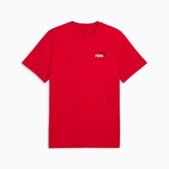 Koszulka sportowa męska Puma ESS 2 COLOR SMALL NO.1 LOGO 68471711. Czerwone koszulki sportowe męskie Puma, m, bez wzorów, z bawełny, bez kołnierzyka, bez ramiączek. Za 94.48 zł.