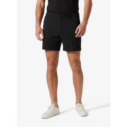 Spodenki turystyczne męskie Helly Hansen Move QD 6" Shorts. Czarne krótkie spodenki sportowe męskie Helly Hansen, l, bez wzorów, trekkingowe. Za 188.99 zł.