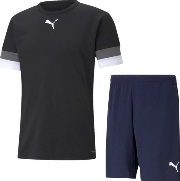 Puma Zestaw męski koszulka i spodenki Puma teamRISE. Szorty męskie Puma, m, bez wzorów, z dresówki. Za 151.00 zł.