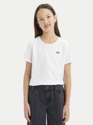Levi's® T-Shirt 4EK826-001 Biały Regular Fit. Białe t-shirty i topy dla dziewczynek bez wzorów, z syntetyku, bez ramiączek. Za 89.99 zł.