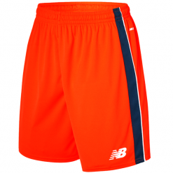Spodenki treningowe - MS710007AO. Czerwone krótkie spodenki sportowe męskie marki New Balance, m, z materiału, do piłki nożnej. W wyprzedaży za 69.99 zł.